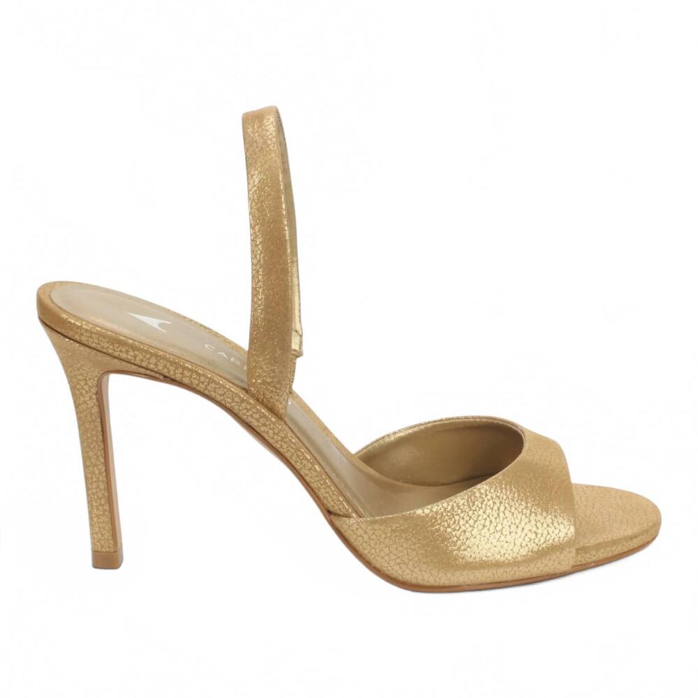 NEW CARRANO women's eve leather dress sandal in metal gold